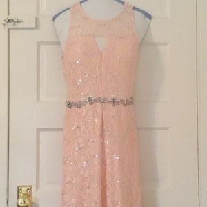 My Michelle sparkly, light pink formal dress